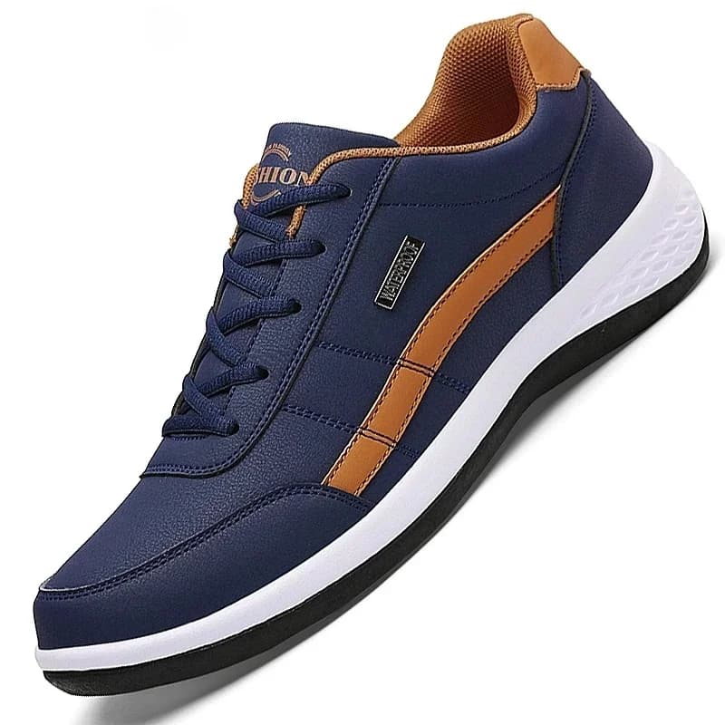 Scarpe da Uomo in Pelle PU, Sneakers Casual Traspiranti alla Moda, Calzature Antiscivolo Vulcanizzate, Tenis Masculino