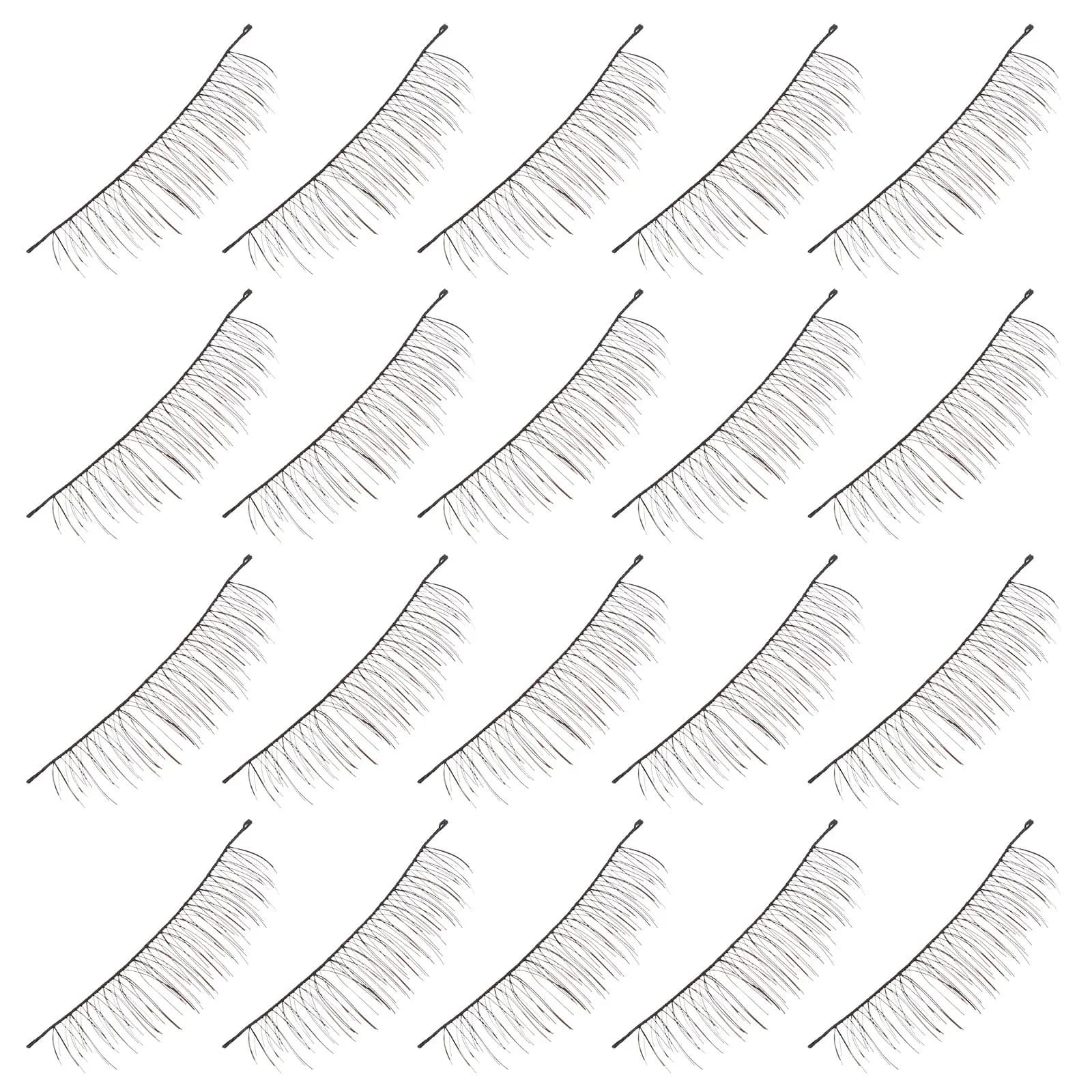 10 Paia di Ciglia Finte Fatte a Mano, Lunghe, Naturali, Voluminose, Riutilizzabili, Morbide e Flessibili per Uso Domestico e Professionale