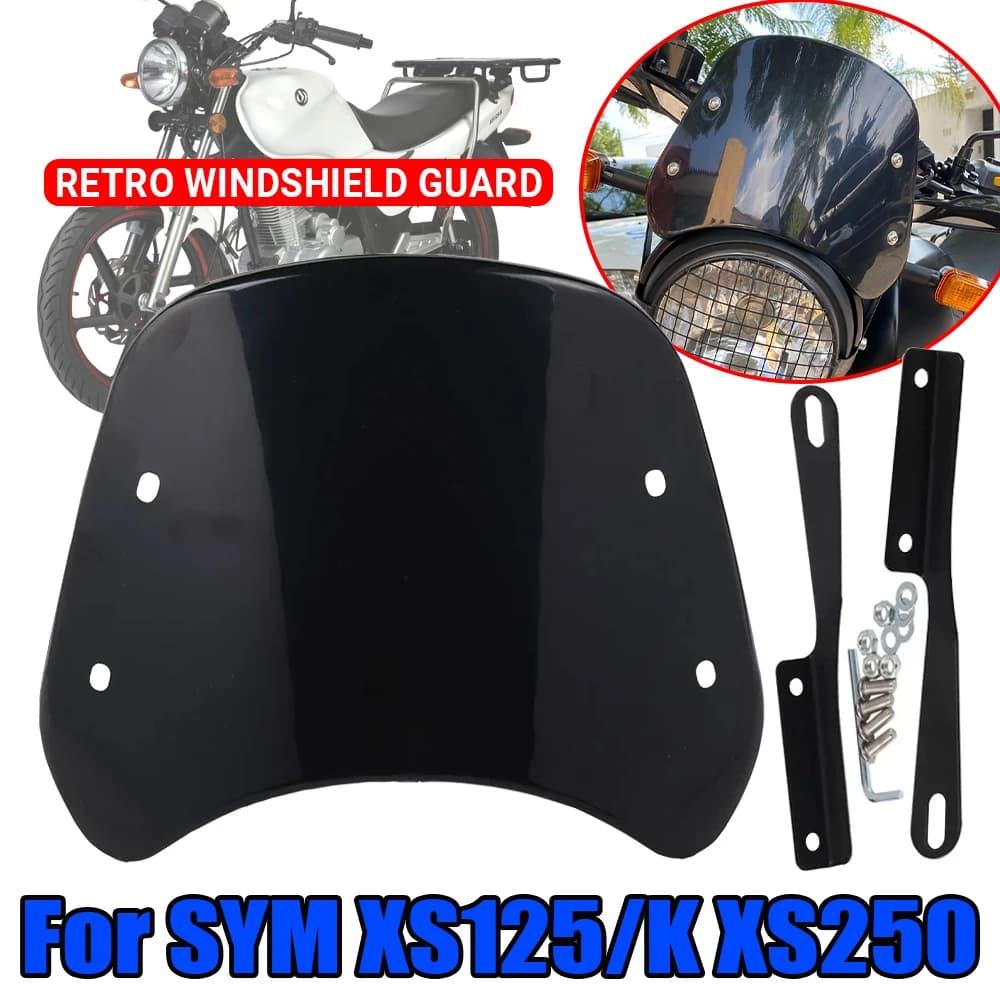 Per SYM XS125 XS 125 K per Yamaha XS250 XS 250 accessori moto Retro parabrezza deflettore copertura