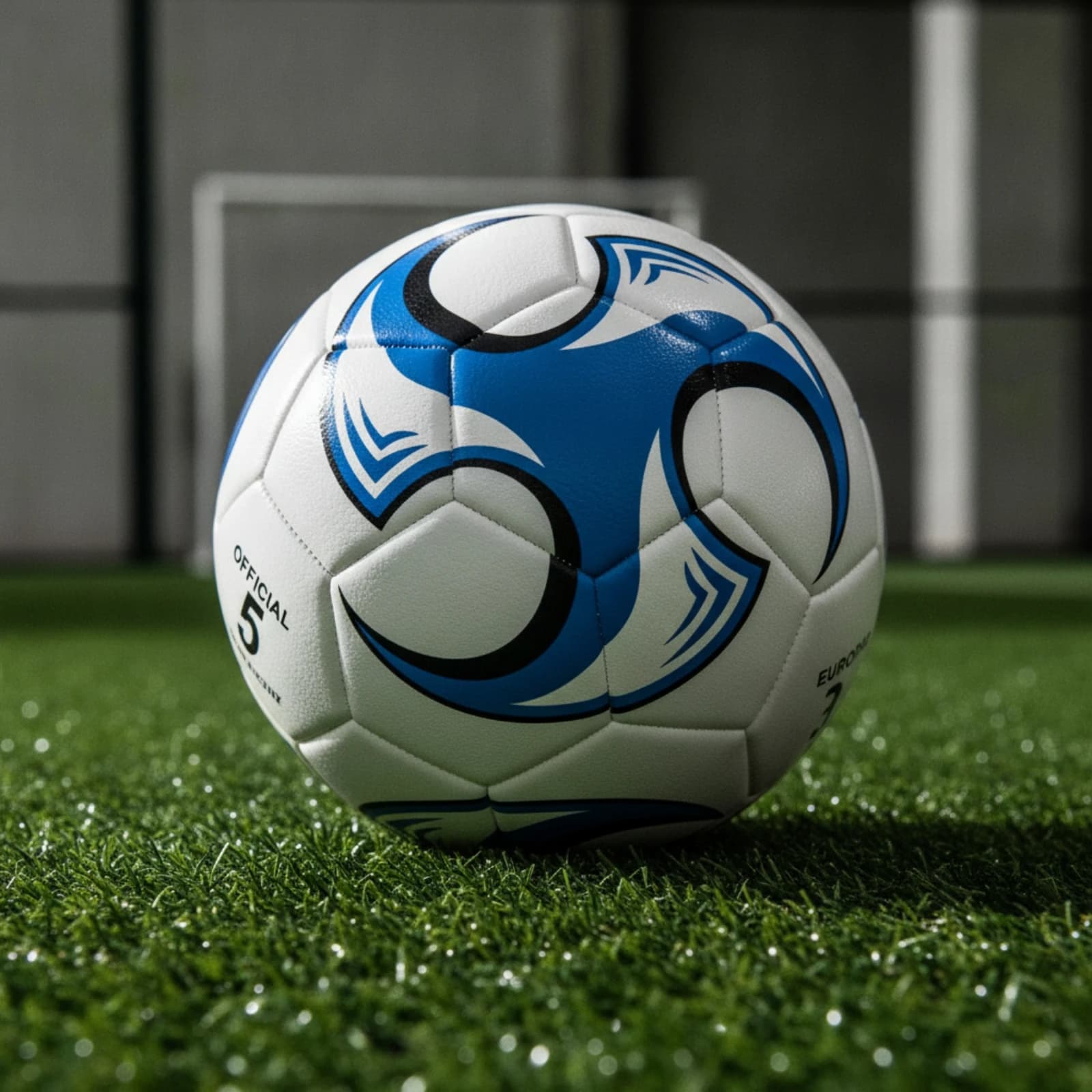 Size 5 Soccer Ball Glossy Soccer Ball with Machine-Stitched Panels Football Long-Lasting High Durability for Players, Practice