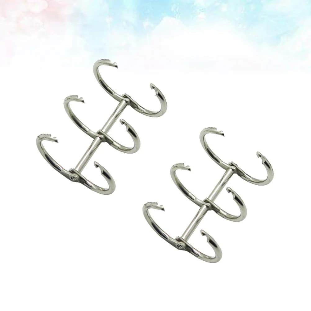 6 pezzi 20 mm in metallo nichelato 3 anelli anelli raccoglitori a fogli sciolti per fai da te planner scrapbooking album fotografico rilegatura organizzatore ufficio