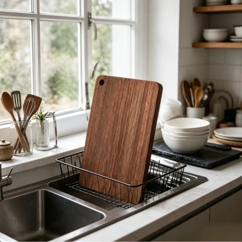 Eco-friendly Ebony Wood Cutting Board, Multi Sizes, Hand Polished, Comfortable To Use