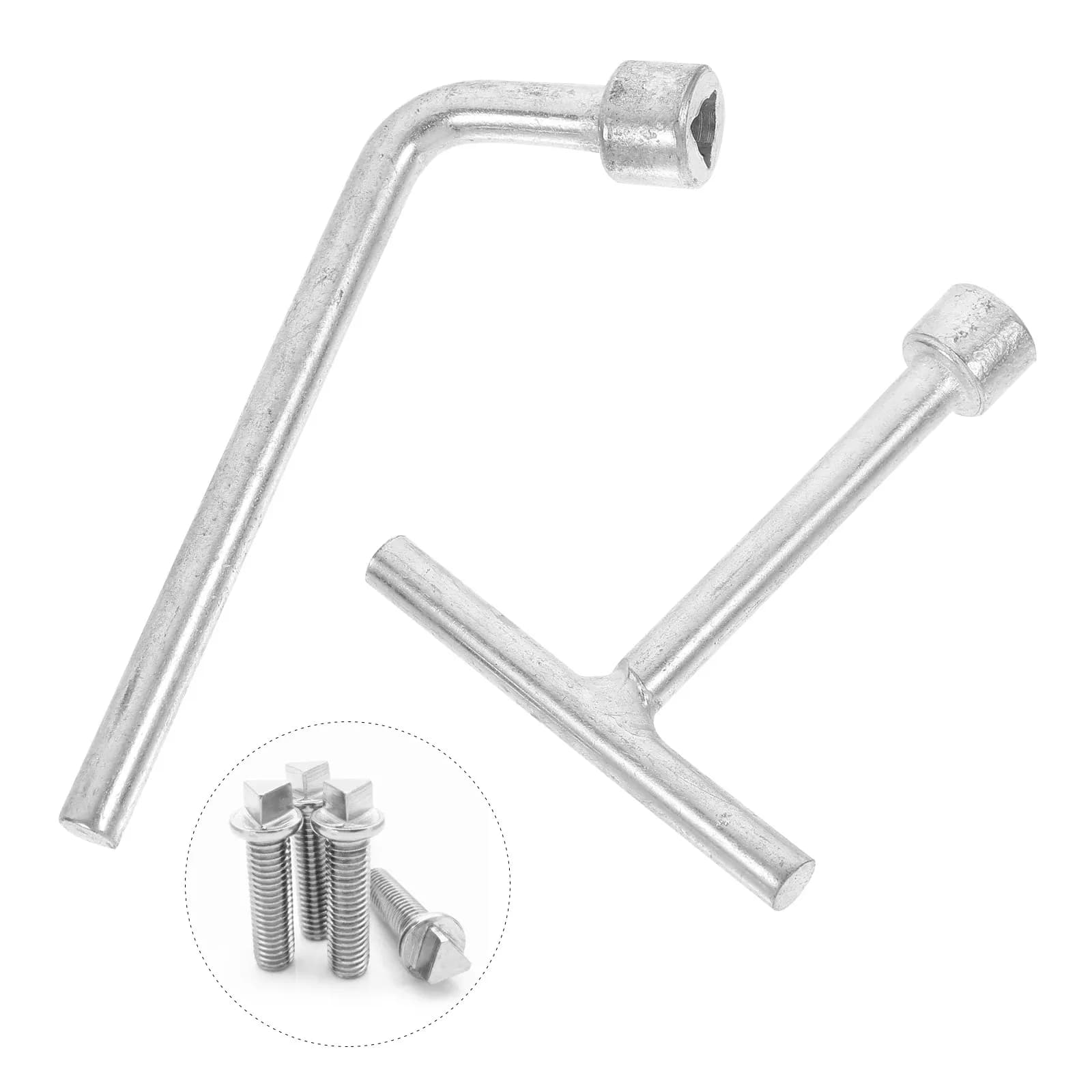 2Pcs Triangle Head Anti-Theft Screw Spanners Stainless Steel Special Wrench for Disassembly Security Bolts and Lamp Screw