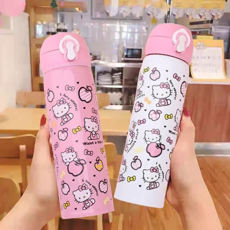 Sanrio Hello Kitty 500 ml Kawaii Anime Stainless Steel Insulated Water Bottle Hellokitty Thermal Loss-proof Cup School Gift for Kids