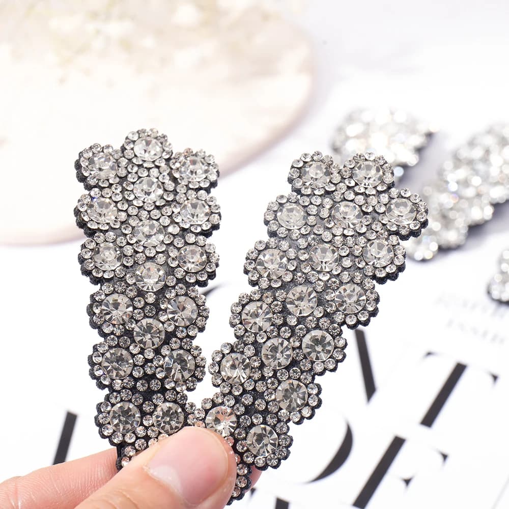 Shine Full Rhinestone Hair Clip Barrettes Duckbill Hairpins for Women Baroque Crystal Hair Accessories Wedding Banquet Jewelrys