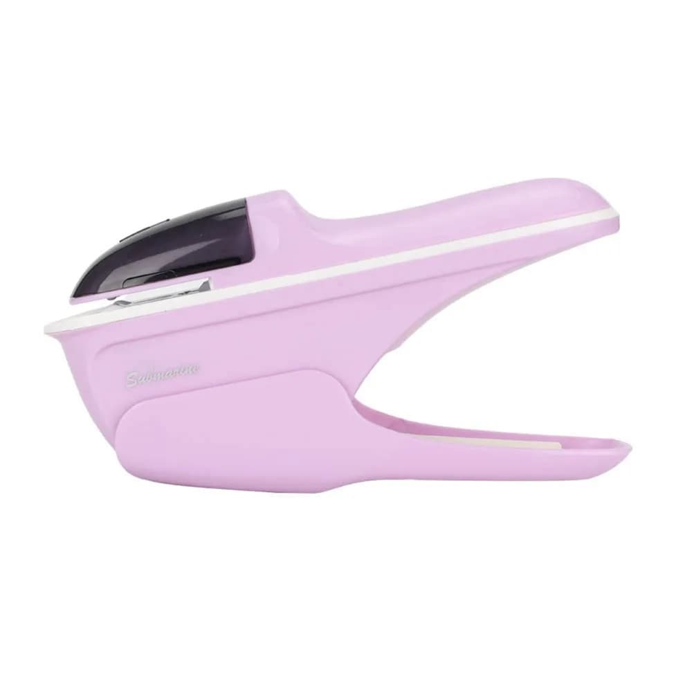 Cucitrice Senza Graffette ABS per Fino a 8 Fogli, Bianca/Blu/Rosa/Viola/Verde, Compatta e Manuale