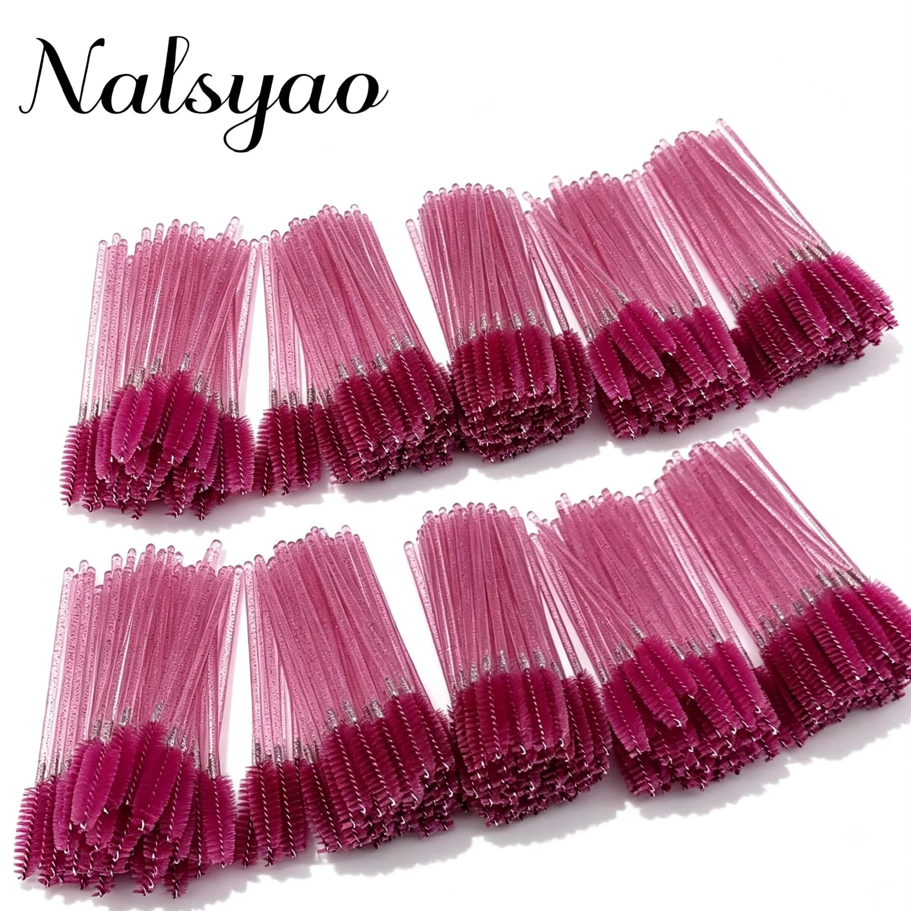 For Eyebrow Eye Lash Extension Colorful Wholesale Beauty Tools Nalsyao 1000 Disposable Mascara Wands Eyelash Brush Spoolies