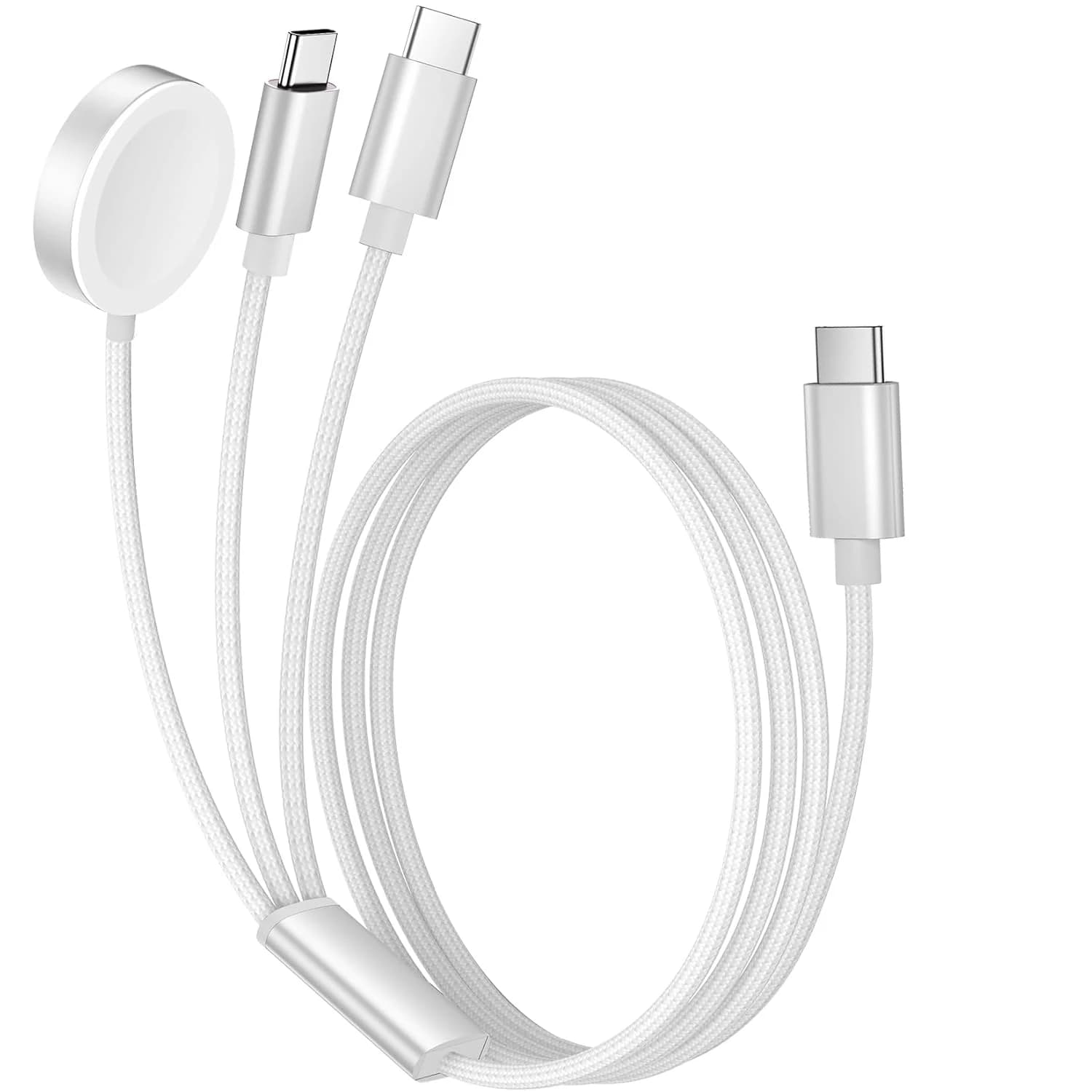 3 in 1 USB C Cable for Watch,Multi Travel Magnetic Wireless Charger Cable Compatible with iWatch Ultra 2/SE 2/Series,iPhone 17