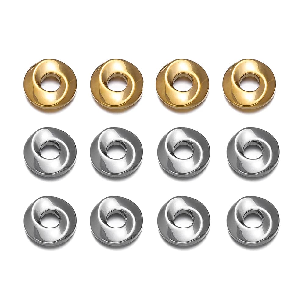 Pendants with round beads with large 5 pcs stainless steel hole/lot for women's earrings, necklaces, bracelets, jewelry creation, supply results