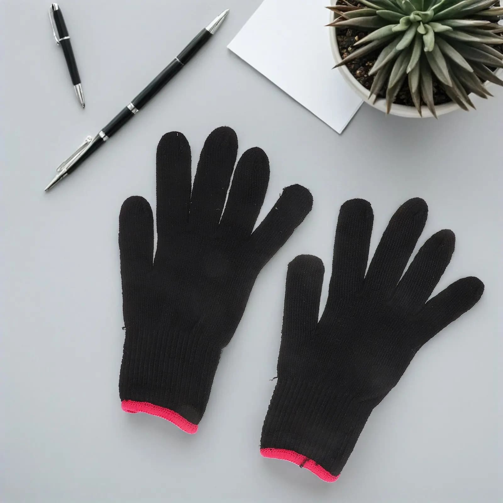 6-piece heat-resistant gloves for hair styling, flexible thermal insulation for hair protection with iron and hair curling