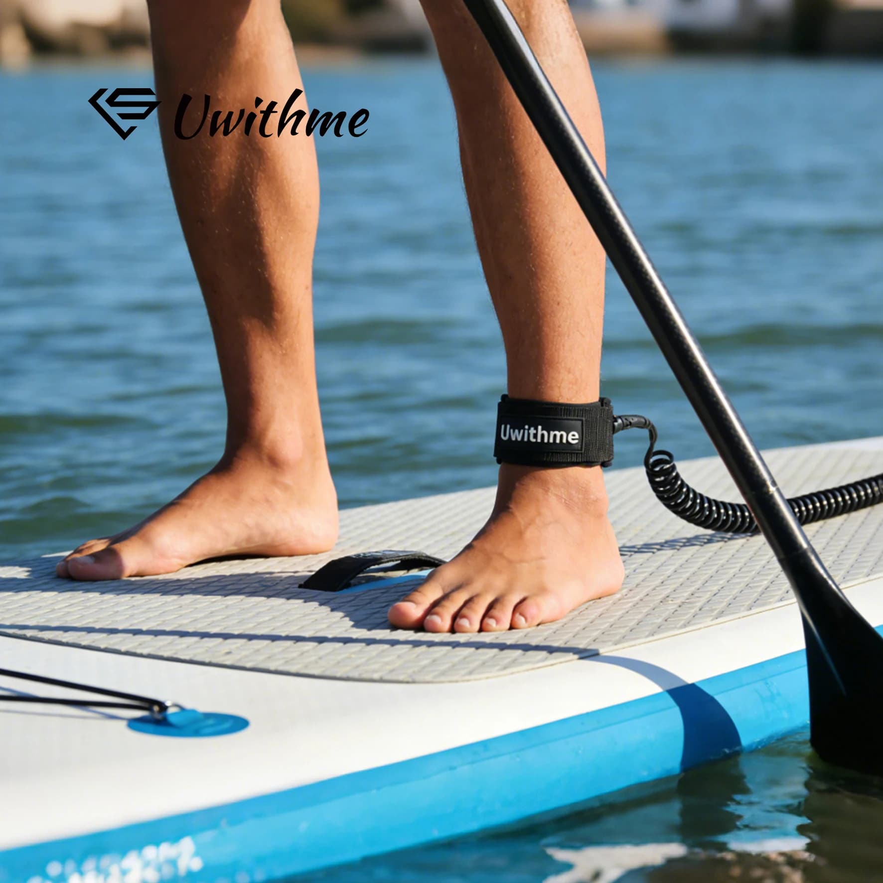 Laccio elastico per caviglia da 5 mm e 6 mm per tavola da SUP - Corda di sicurezza elastica per i piedi - Accessori per tavole da surf e stand up paddle