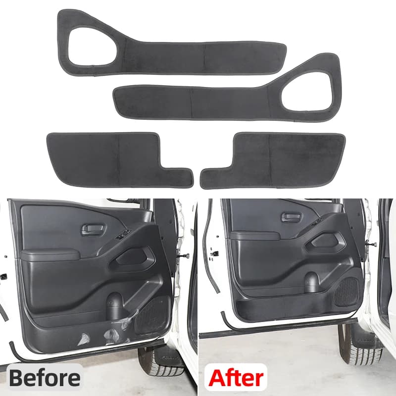 Set da 4 pezzi velluto nero per Nissan Frontier 2022+ porta auto tappetino anti-sporco accessori per la modifica della protezione degli interni dell'auto