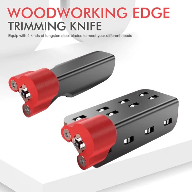 Edge Banding Trimmer with Chamfering Tool - Professional PVC & Eco-Board Trimming Cutter for Pre-Laminated Wood Edges