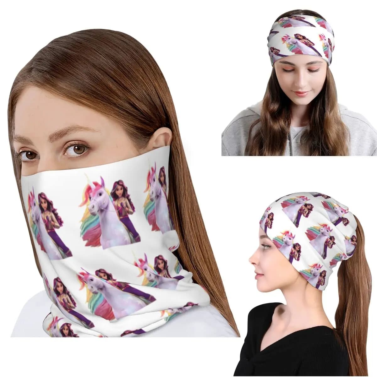 Unicorn Academy Sophia Wildstar Bandana, scaldacollo, sciarpa, copricapo caldo, berretto per uomo e donna, lavabile