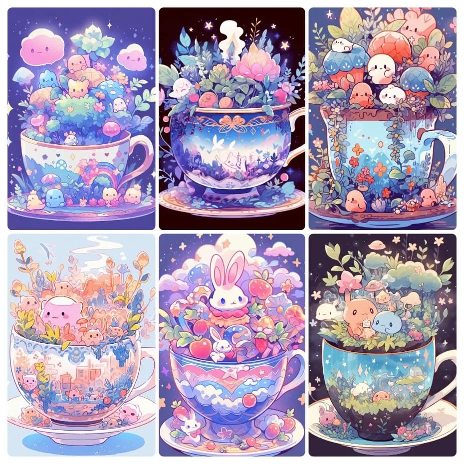 DIY 5D Cartoon Rabbit Cup Diamond Painting Full Round/Square Diamonds Mosaic Handmade Art Exquisite Gift Home Decor