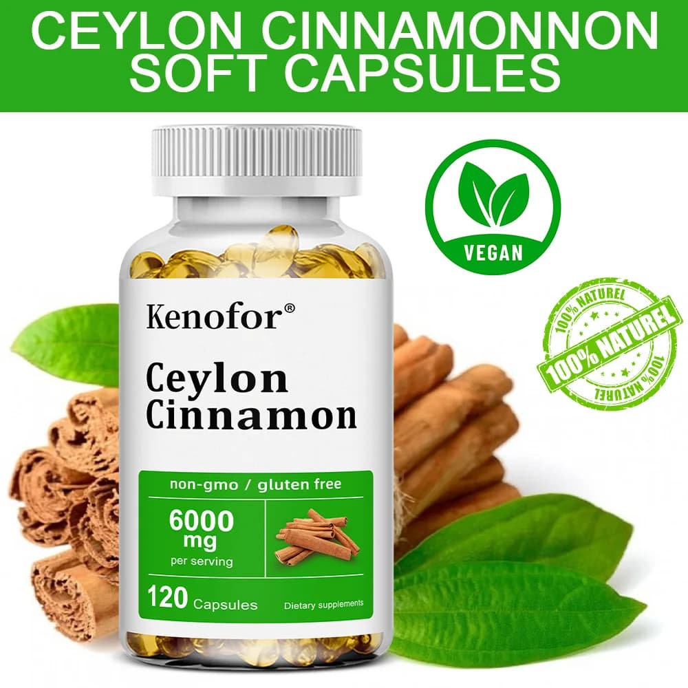 Capsule di cannella di Ceylon, favoriscono la mobilità articolare, il comfort osseo, il benessere digestivo e cardiovascolare, l'equilibrio antiossidante e immunitario
