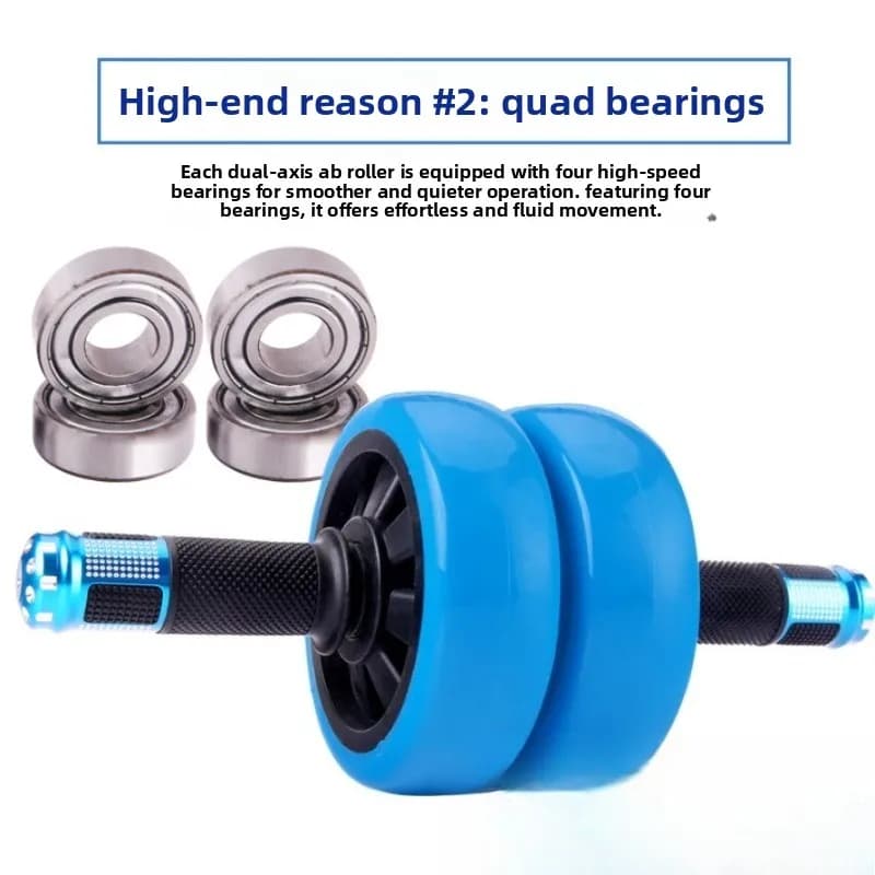 Dual Wheel Healthy Abdomen Wheel, Abdominal Muscle Wheel Bearing, Silent for Men and Women Ab Rollers Portable Fitness Equipment