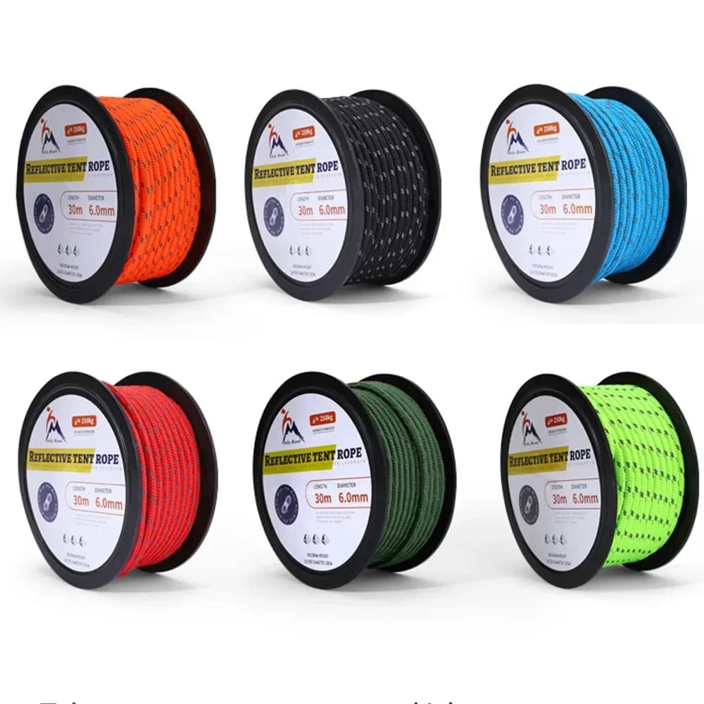 2023 30m Paracord 6mm Paracord 7 Strand Core Outdoor Camping Corda Multifunction Cordave Stendibiancheria