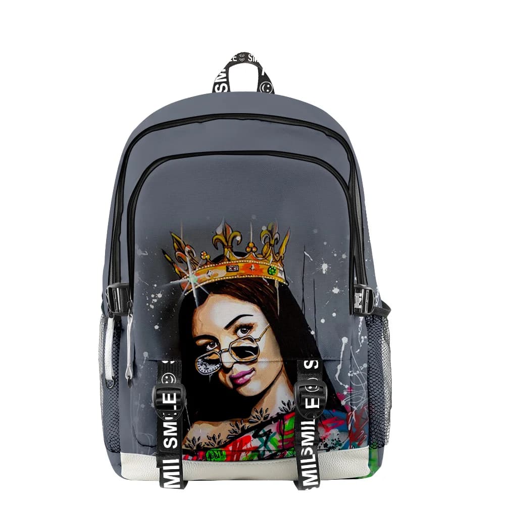 Borse da scuola per studenti Eva Queen divertenti popolari hip-hop Zaini da viaggio multifunzione per notebook impermeabili con stampa 3D unisex