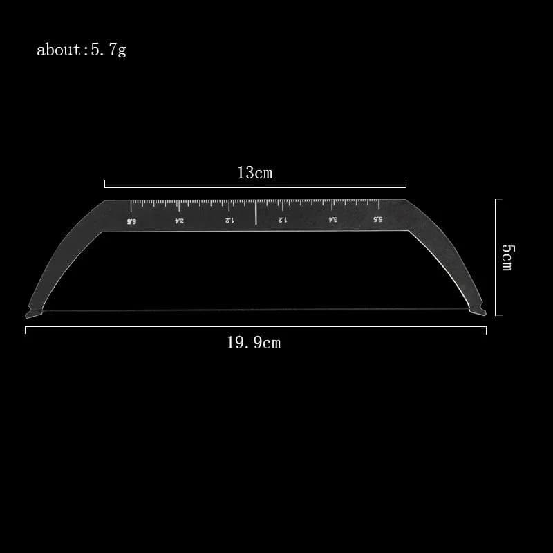 maveraHBA16 Vauicroblading Righello per mappatura sopracciglia Trucco permanente Stringa per sopracciglia Pre inchiostrata Arco per tatuaggio Freccia Disegno a tratteggio Strumento ausiliario
