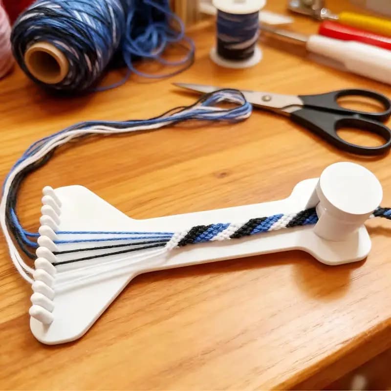 Kit Fai-da-Te per Creazione Braccialetti, Mini Supporto Regolabile in Plastica per Intrecciare Corde, per Stampa 3D