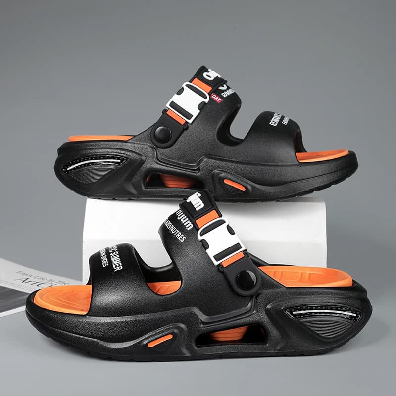 Summer Men's Outdoor Sandals Slippers Beach Comfortable Thick Soft Clogs Men Casual Water Garden Shoes Men Women Beach Sandals