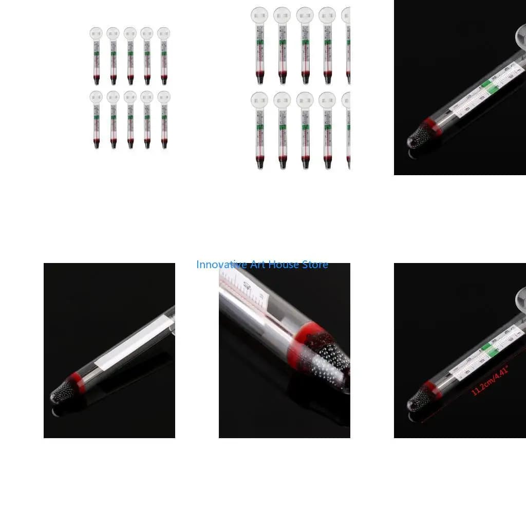 E1PC 10 Packs Aquarium Thermometer Easy Reading Floating Fish for Tank Temperature