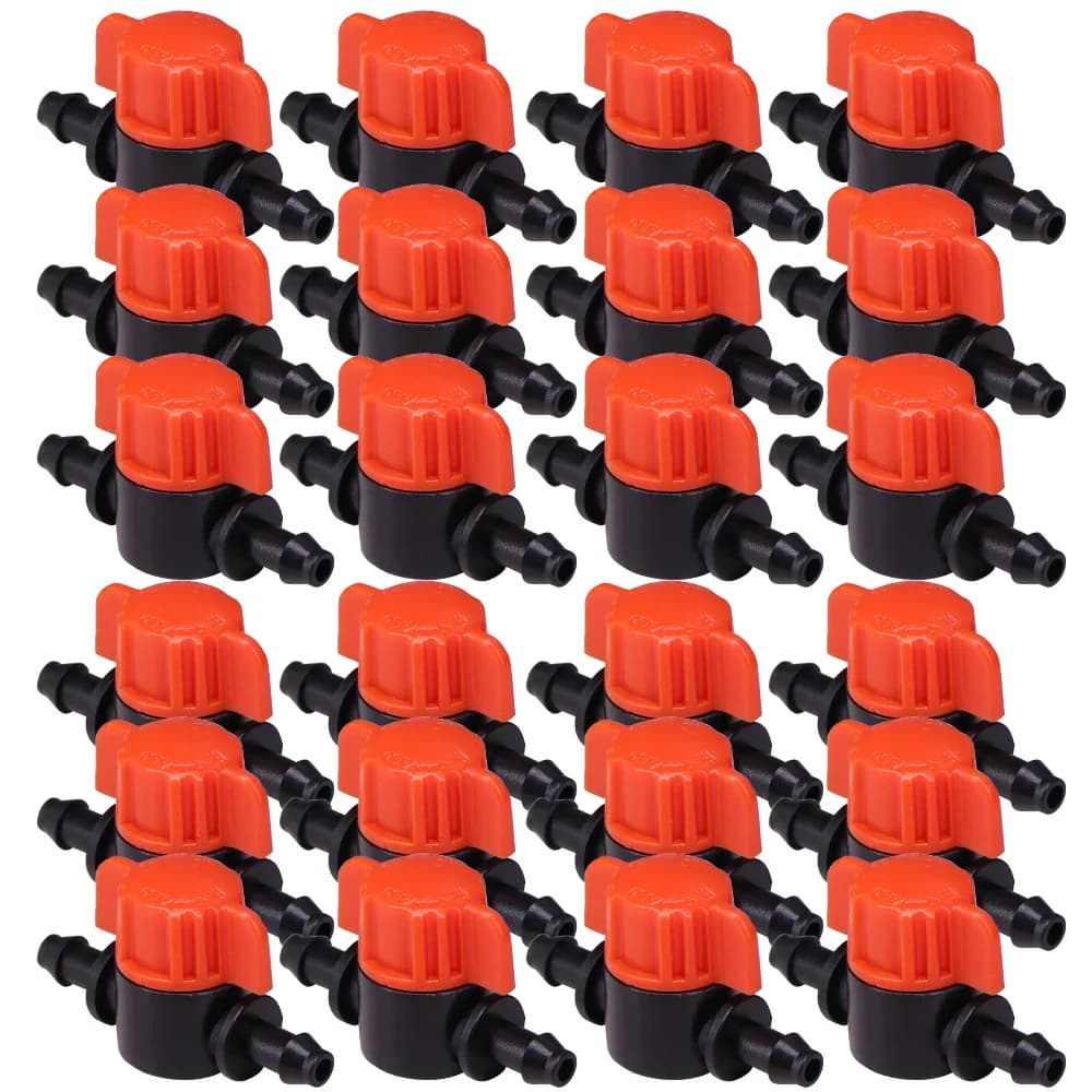 New 1/4" Barb interception valve for universal drop irrigation pipes in plastic 1/4" garden irrigation system Switc