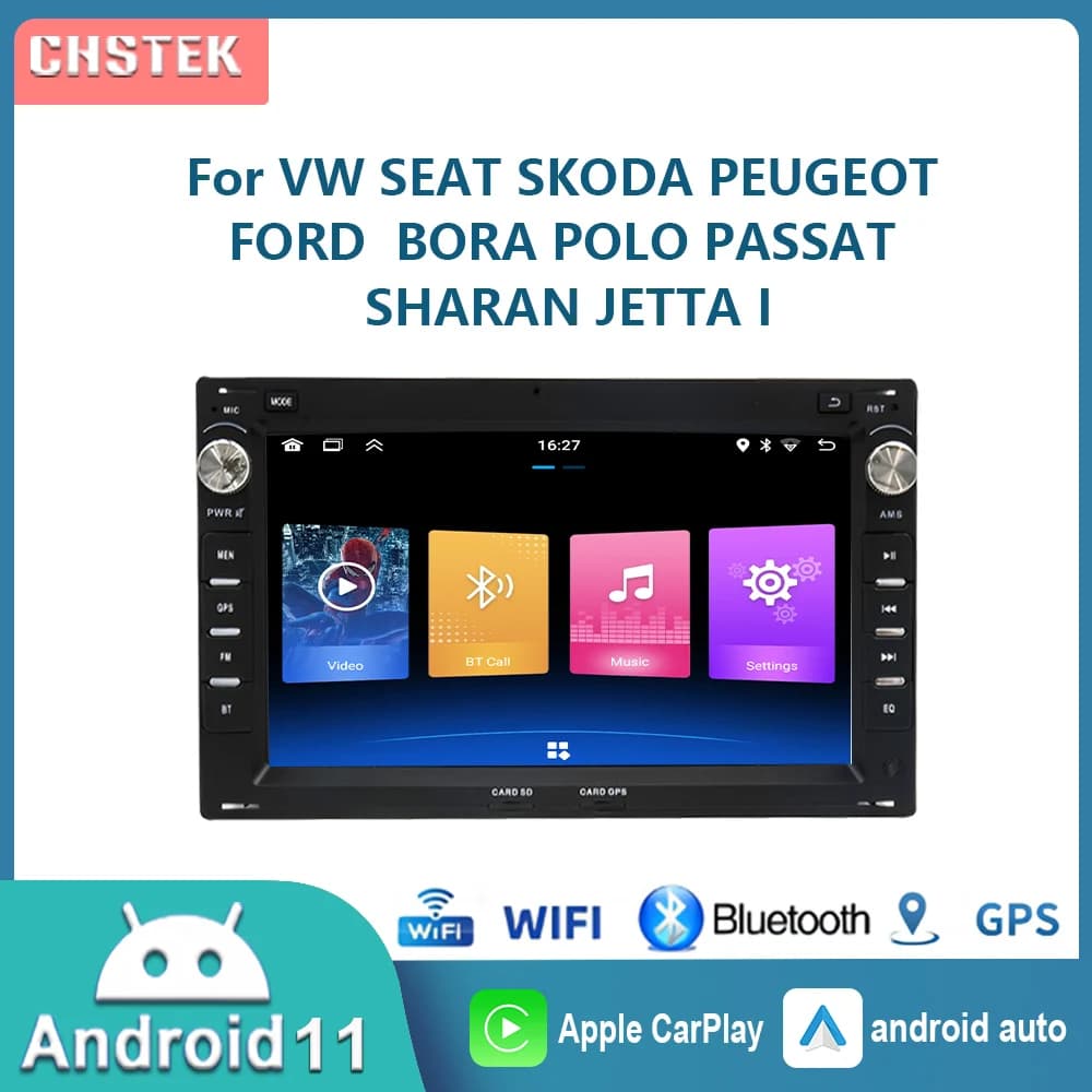 CHSTEK Car Radio Android 11 Player GPS Carplay for Volkswagen BORA/PASSAT B5/SHARAN for SEAT CORDOBA 6L/SEAT LEON 1M/ Multimedia