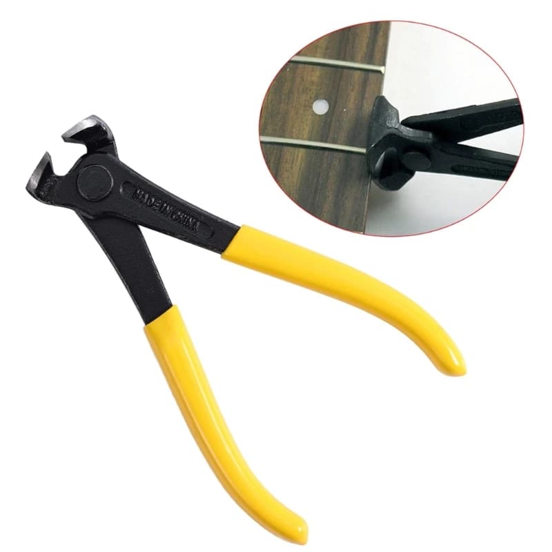 Forbici per taglierina per filo per chitarra da 6 pollici, riparazione, manutenzione, pinze per taglierina per corde per chitarra, accessori per strumenti per tasti da liutaio