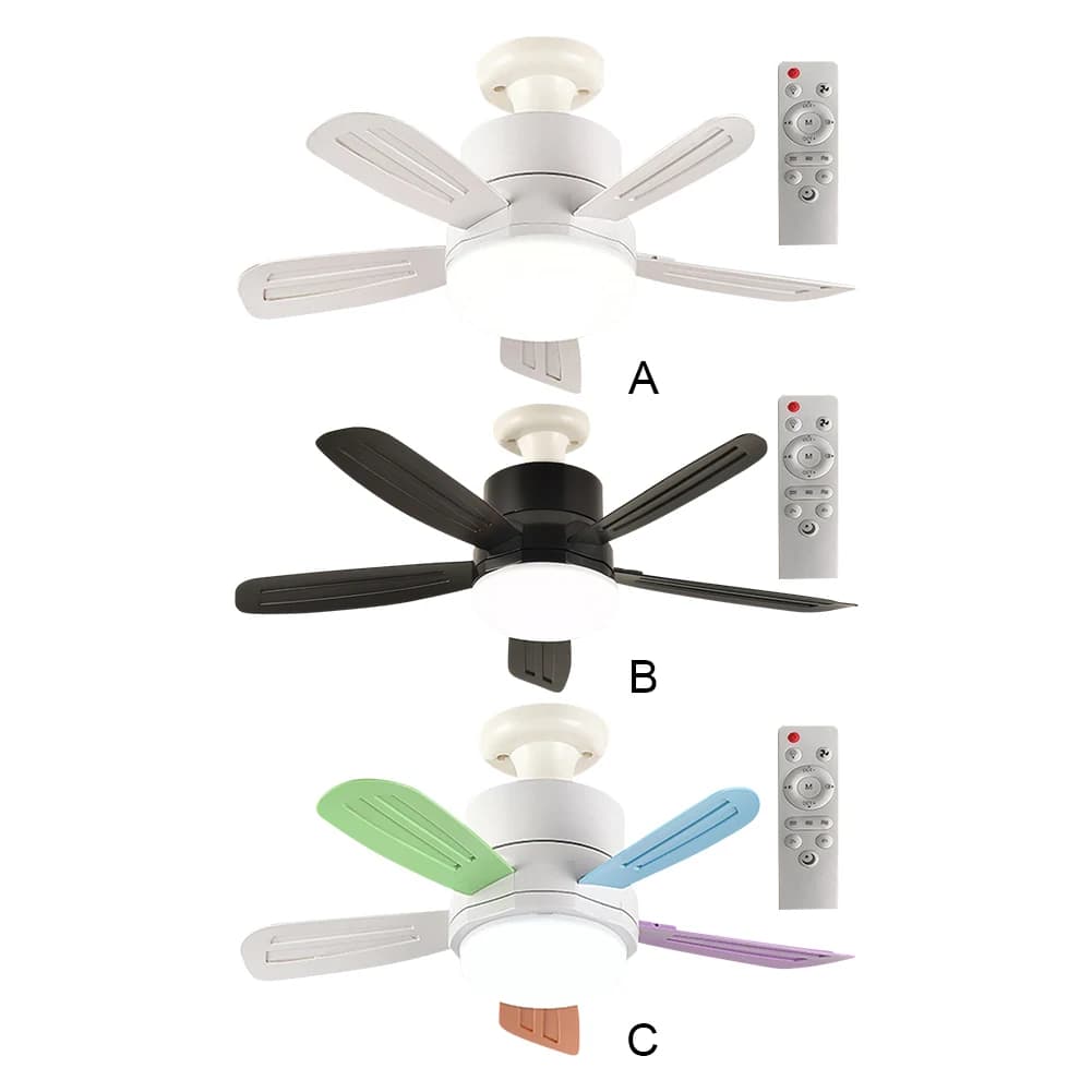 Ventilatore sospeso 2 in 1 con luce a LED Ventilatore da soffitto silenzioso a 3 marce Ventilatore elettrico senza fili dimmerabile per sala da pranzo Camera da letto Soggiorno