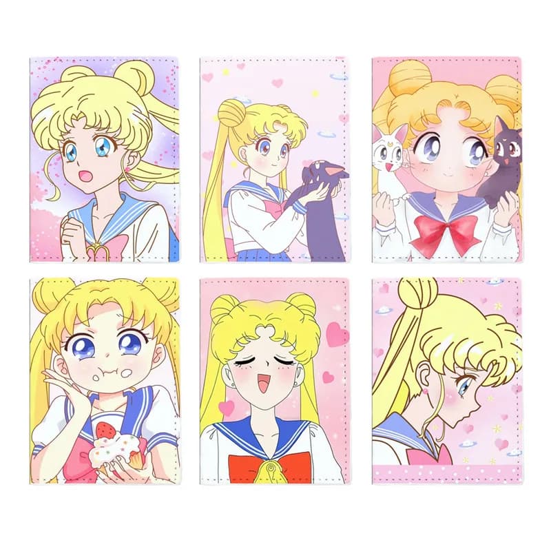 Porta Passaporto Anime Sailor Moon con Stampa Carina, Creativo in Materiale PU, Regalo per Ragazze