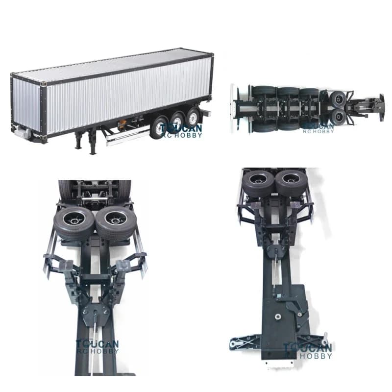 Kit RC Toucan: Modellino Semirimorchio Trattore con Container da 40 Piedi in Scala 1/14, Versione Non Verniciata, Veicolo Hobby RC - Disponibile negli USA