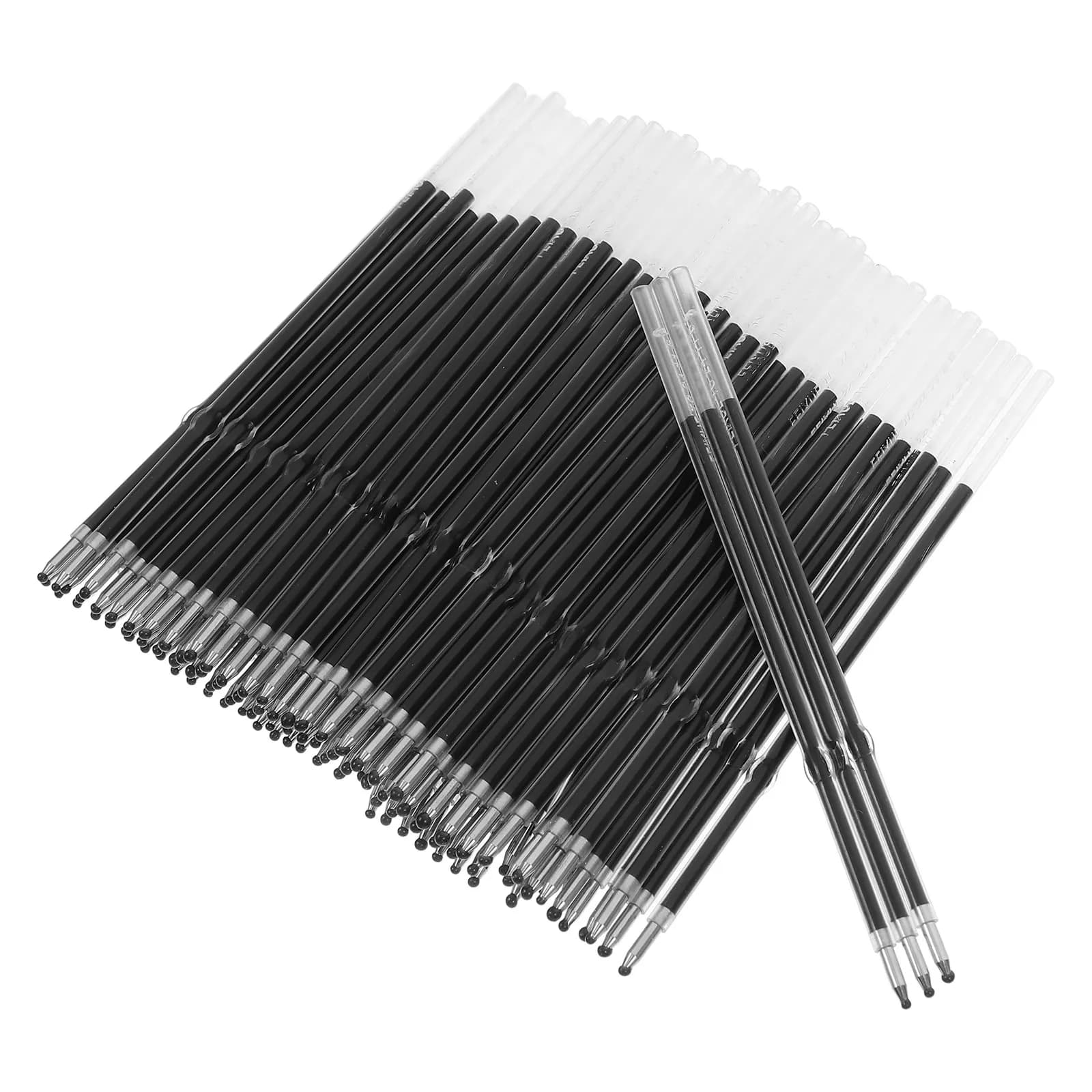 100 Pezzi Ricariche per Penne Gel Nere 0.7mm, Penna a Sfera Retrattile Universale, Lunghezza Regolabile, Asciugatura Rapida, Scrittura Fluida, per Ufficio