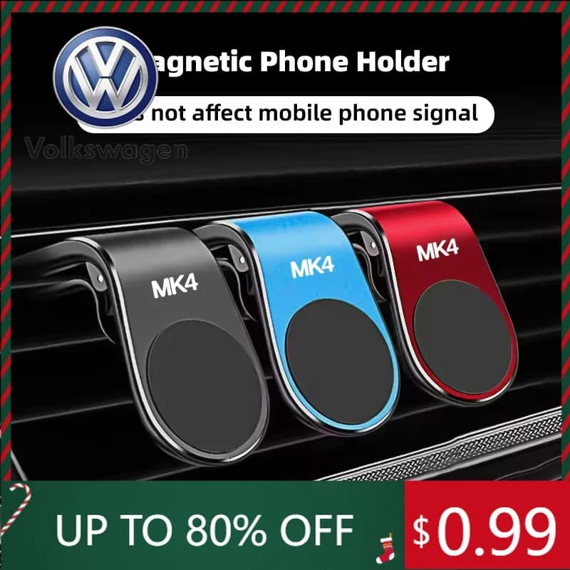 Supporto Magnetico per Telefono da Auto 2026 Hot per Volkswagen VW, Clip per Bocchetta dell'Aria, Supporto Antiscivolo con Logo Volkswagen MK4