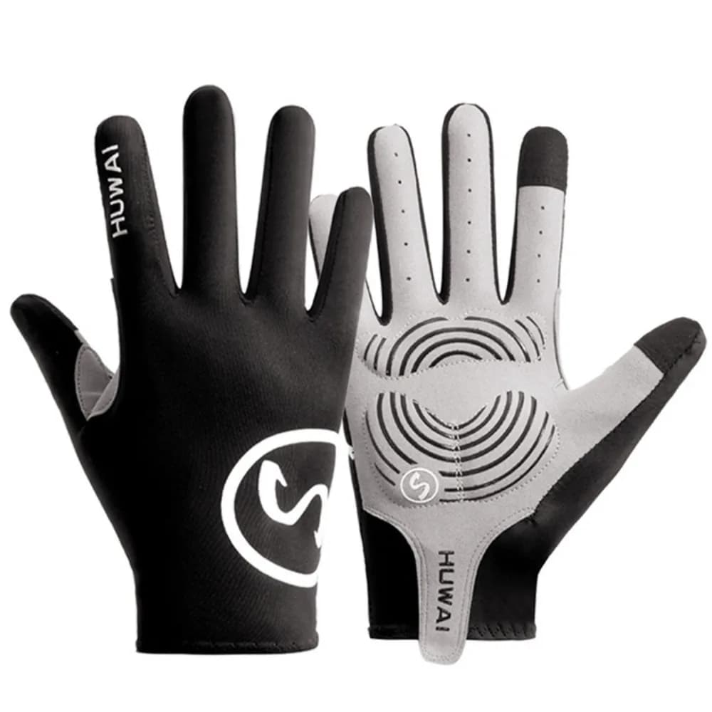 Nuovi Guanti da Ciclismo Rossi con Touch Screen, Dita Lunghe, Traspiranti, Antiurto, Antiscivolo, per Fitness, MTB e Bici da Strada