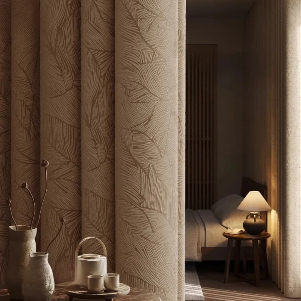 Thermal Insulation Curtains for Bedroom Chenille Fabric Sun Protection Light Blocking French Retro Melon Pattern High End Drapes