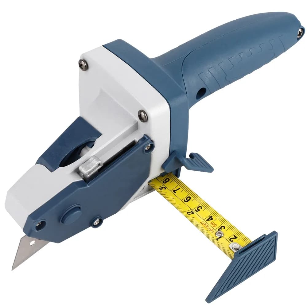 With Measurement Scale Gypsum Board Cutting Tool Includes Cutter, Pencil and 5 Blades Alloy Material Gypsum Board Cutter
