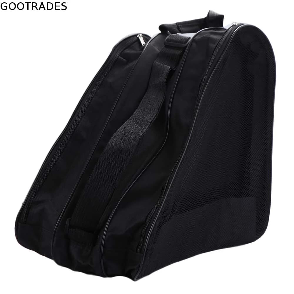 Large Capacity Roller Skates Bag Oxford Cloth Storage Bag Skating Shoes Bag 3 Layers Breathable Ice Skating Pouch Inline Skates