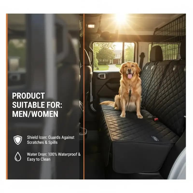 Coprisedile per Auto per Cani e Gatti, Cuscino Trasportino per Animali Domestici, Impermeabile e Resistente all'Usura, per Sedile Posteriore, Accessori Portatili per Animali