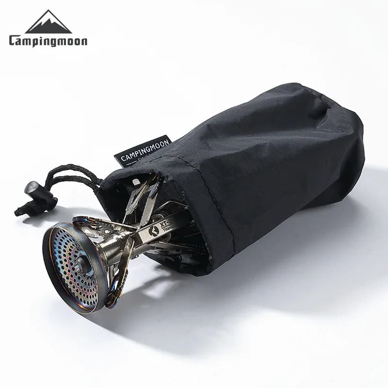 CAMPINGMOON XD-2F-BQ Nylon Outdoor Rocket Stove Bag — Lightweight 6.2g Drawstring Storage Pouch for Hiking and Camping Stoves