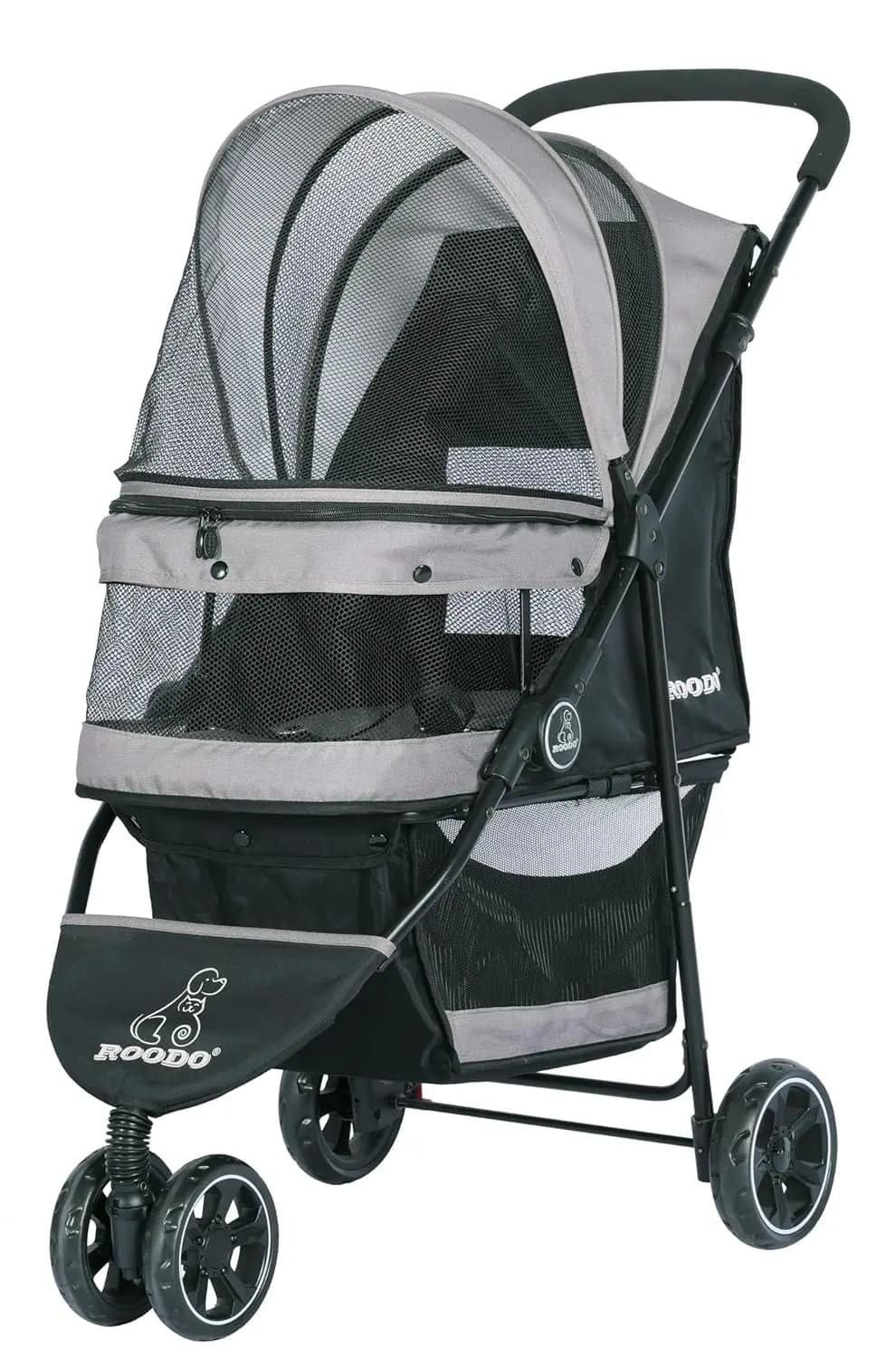 Escort 3 Wheel Dog Cat Pet Stroller for Small/Medium Dogs Cats Best Lightweight Foldable Portable Compact Jogger All Terrain Tra