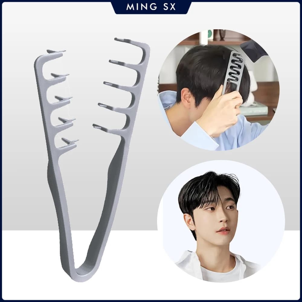 Pettine per capelli volumizzante a denti larghi Pettine per styling strutturato soffice Radici Soffici stile coreano Cucitura che copre la frangia Pettini per capelli
