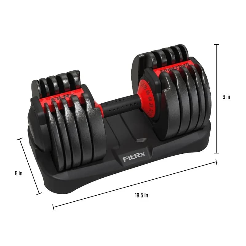Adjustable weights, 52.5 pounds SmartBell dumbbell set with quick selection weights for home gym