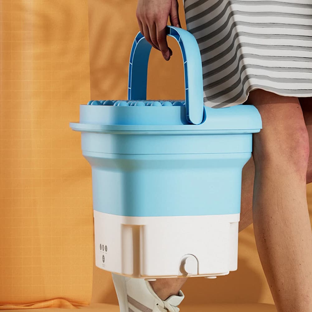 Mini lavatrice portatile calzini intimo pieghevoli lavatrice per vestiti per bambini con secchio per asciugatrice strumento per la pulizia dell'apparecchio da viaggio