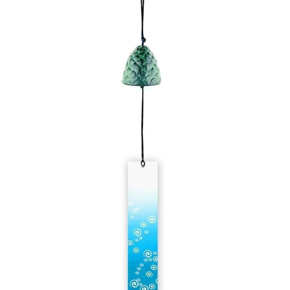 Ornament Metal Metal Wind Chime 15.75 in Pine Cone Hanging Wind Chime Green Wind Chime Ornament Home Decoration