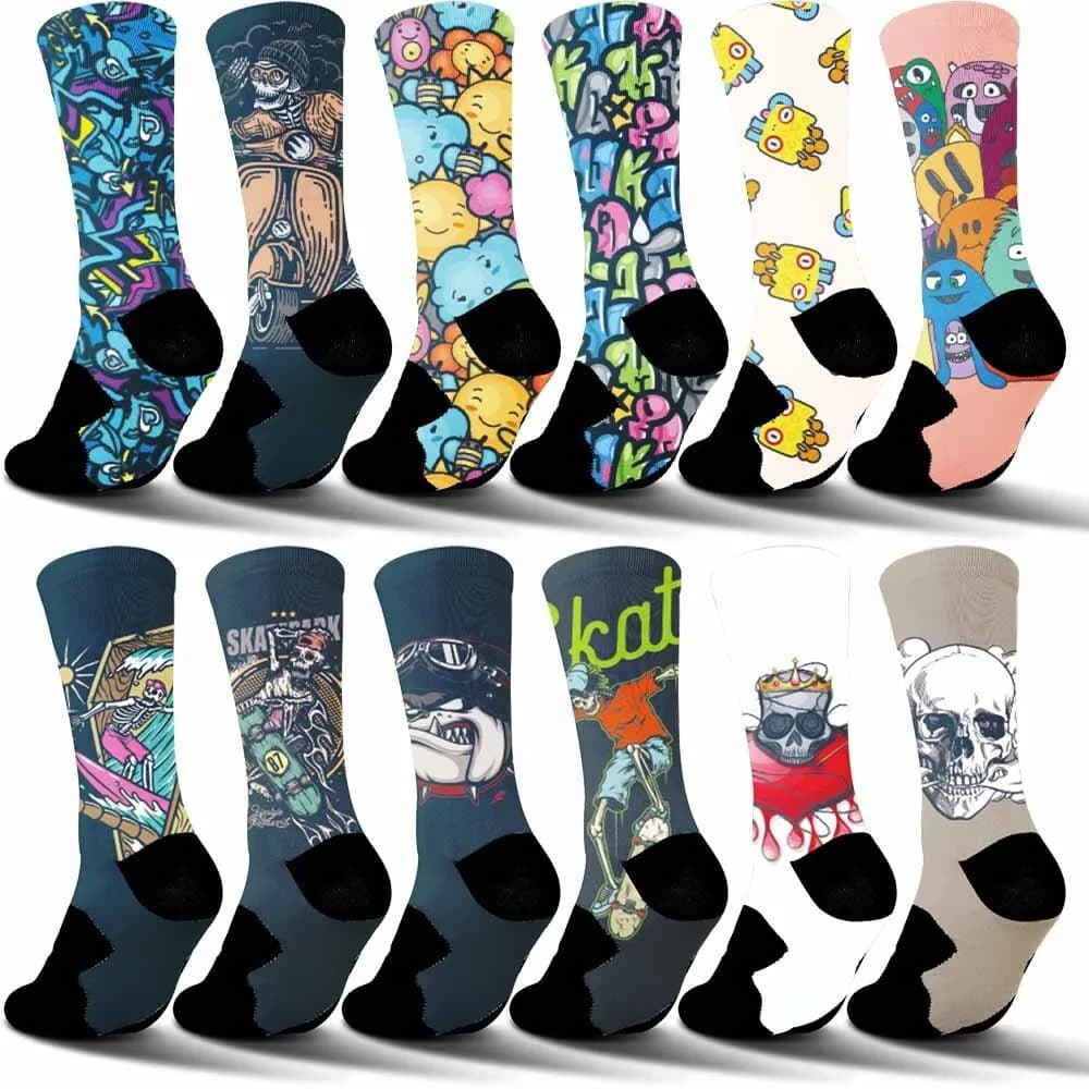 Cycling Enthusiasts' Essential! Sweat-Wicking, Durable Socks with Cute & Cool Prints for a More Dazzling Ride.