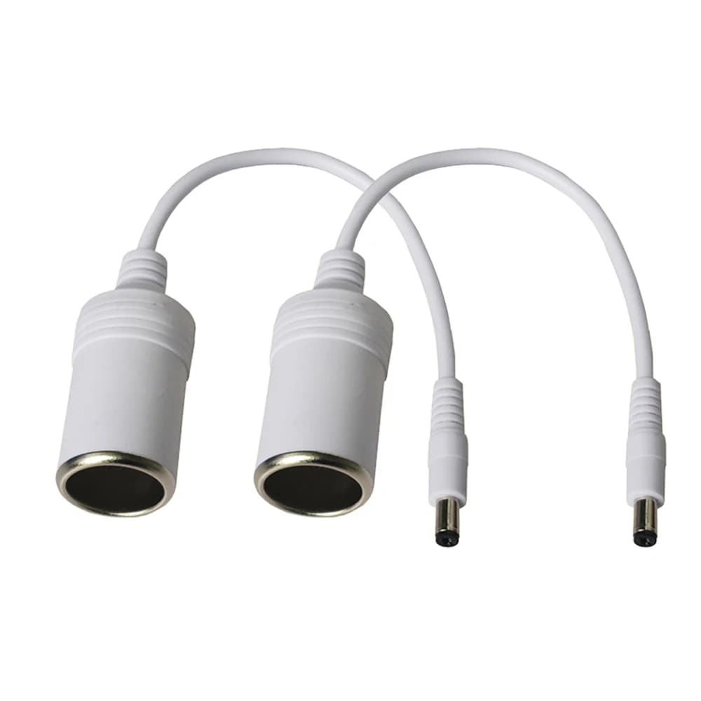 DC Female Cigarette Lighter Socket to DC 5.5mm*2.1mm Male Barrel Plug Charger Cable Adapter for Portable UPS Battery Backup 12V