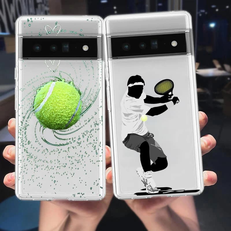 Custodia Morbida in TPU per Google Pixel 10 Pro 10A, Pixel 9 Pro XL, Pixel 8 Pro, 9A, 8A, 7A, 7, 6A, 6 Pro - Design Palla da Tennis Sportiva
