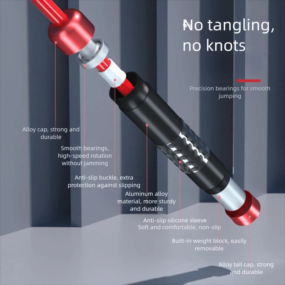 Aluminum Alloy Weight-bearing Jump Rope 300cm Length Heavy Cable Adjustable Jump Rope Ball Bearing Handles Speed Skipping Rope
